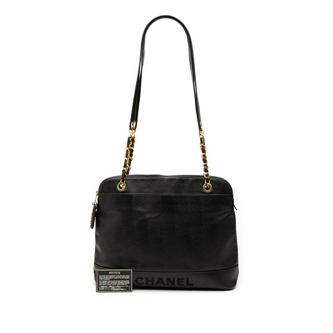 Chanel Caviar Logo Chain Sac bandoulière