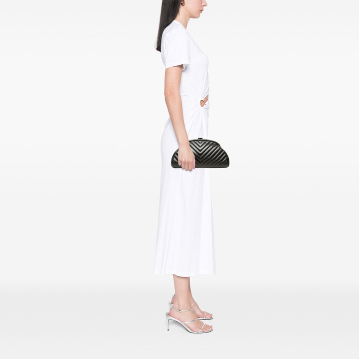 Chanel Chevron Timeless Kisslock Pochette Cuir d'agneau Noir – vue 6 – GABY PARIS