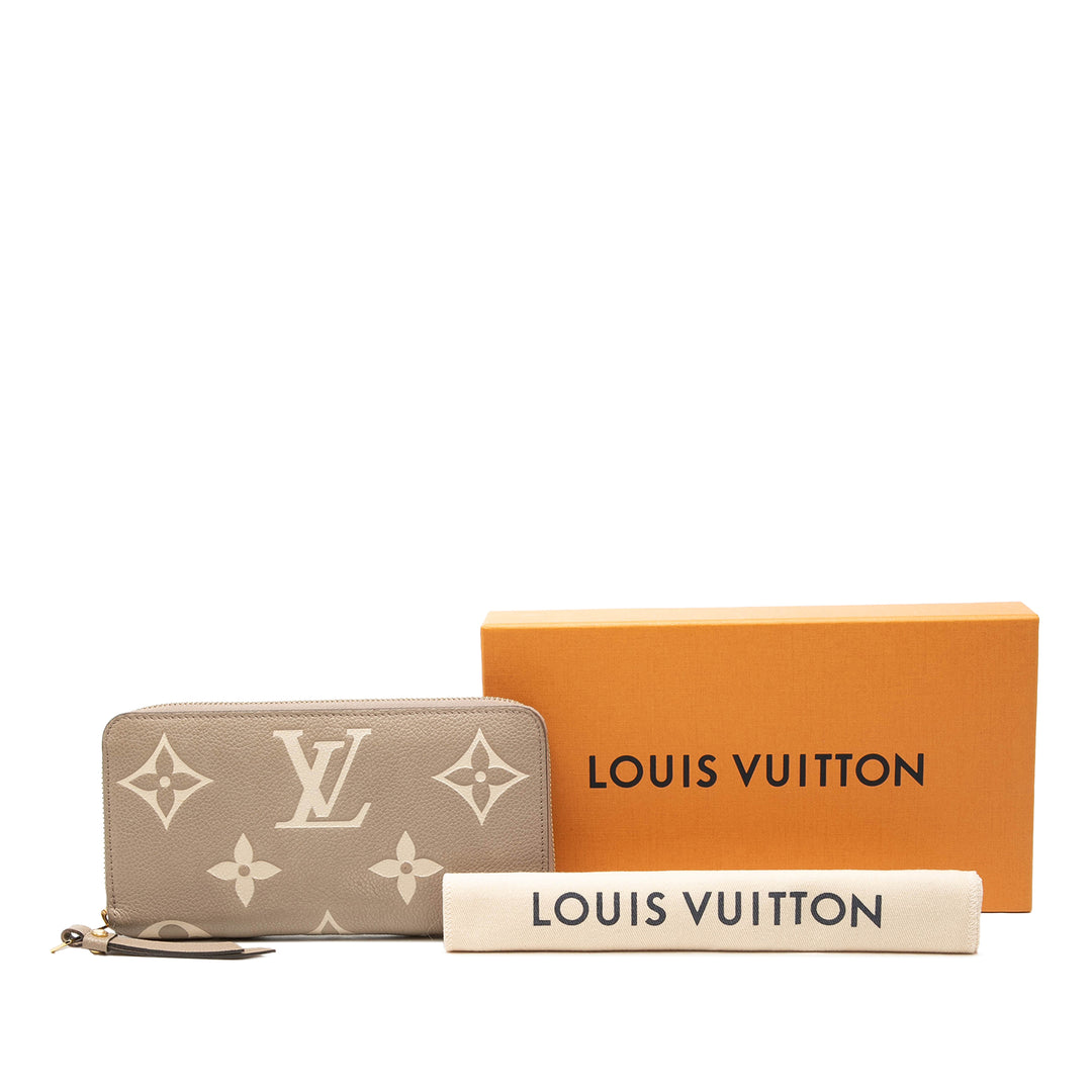 Louis Vuitton Bicolor Monogram Empreinte Giant Zippy Portefeuille