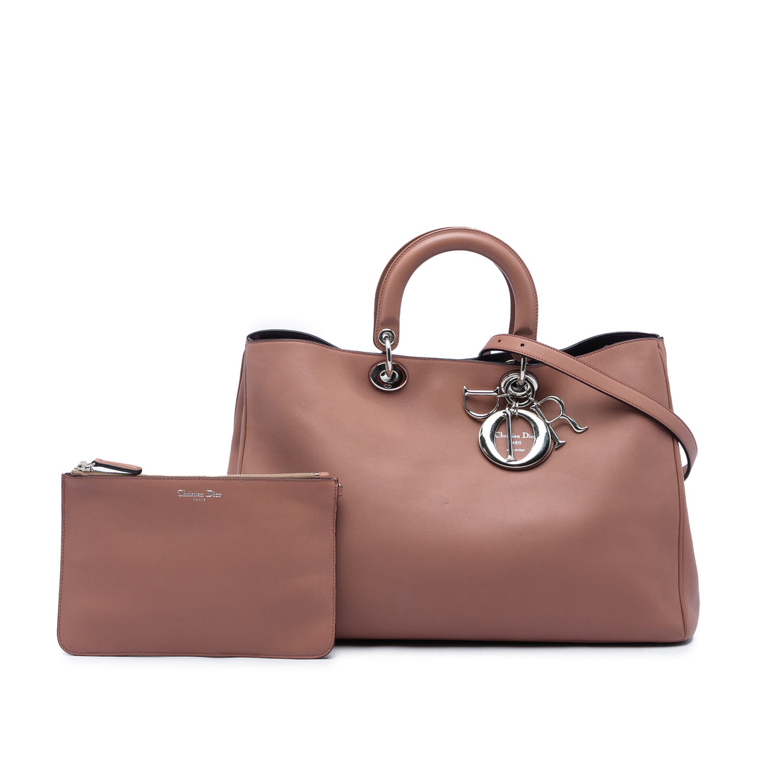 Dior Diorissimo Cabas Grand Cuir de veau Rose – vue 6 – GABY PARIS
