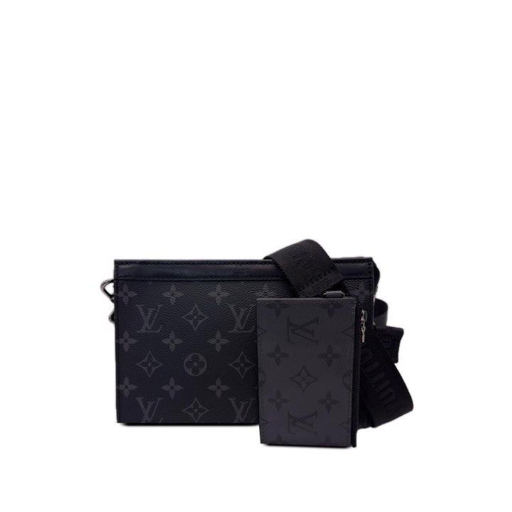 Louis Vuitton Gaston Wearable Portefeuille Monogram Eclipse Noir – vue principale – GABY PARIS