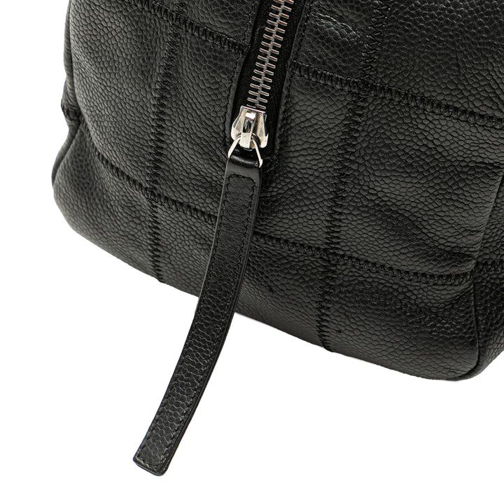 Choco Bar Caviar Shoulder Bag Black - Gaby Paris
