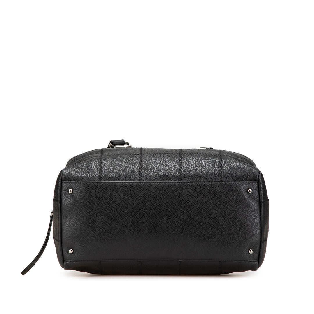 Choco Bar Caviar Shoulder Bag Black - Gaby Paris