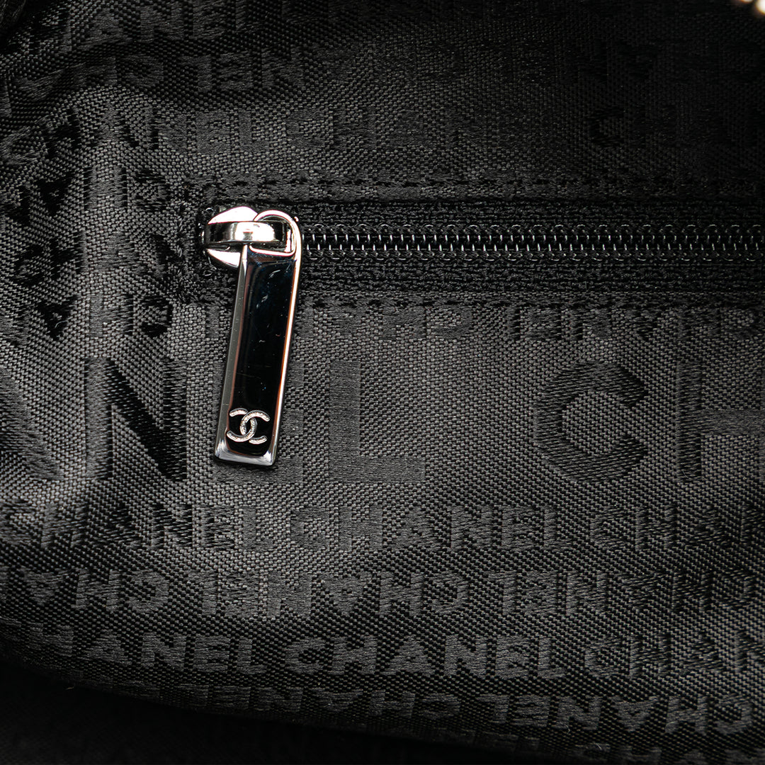 Choco Bar Caviar Shoulder Bag Black - Gaby Paris