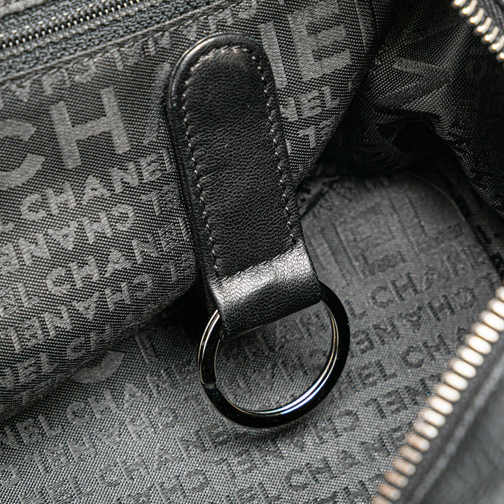 Choco Bar Caviar Shoulder Bag Black - Gaby Paris