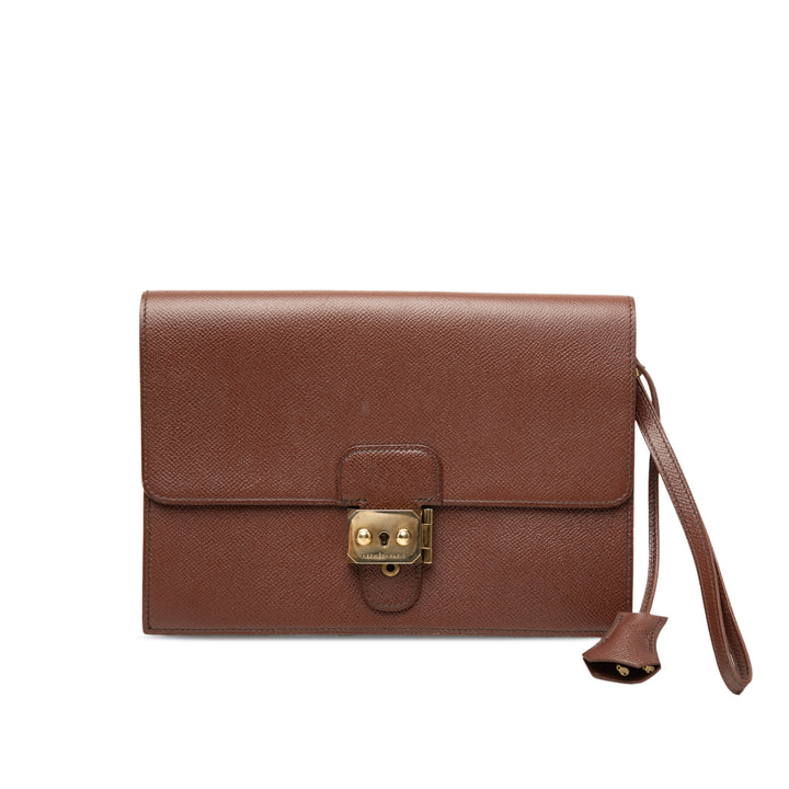 Hermès Courchevel Jet Pochette Cuir