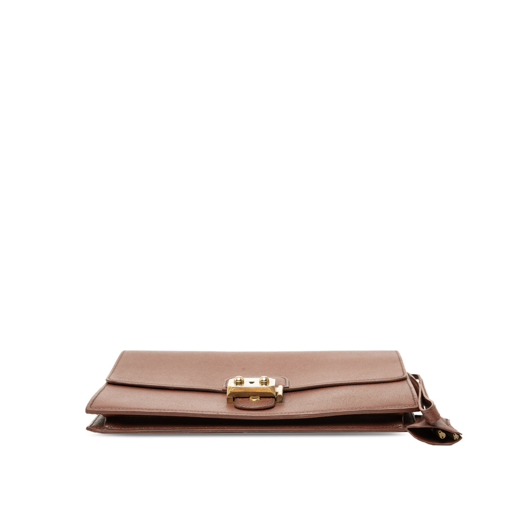 Hermès Courchevel Jet Pochette Cuir