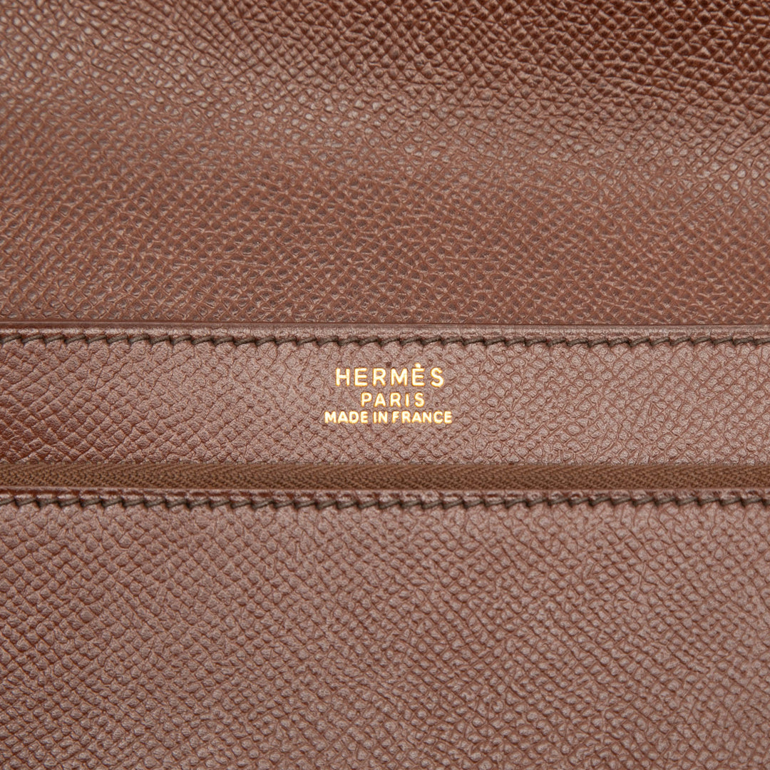 Hermès Courchevel Jet Pochette Cuir