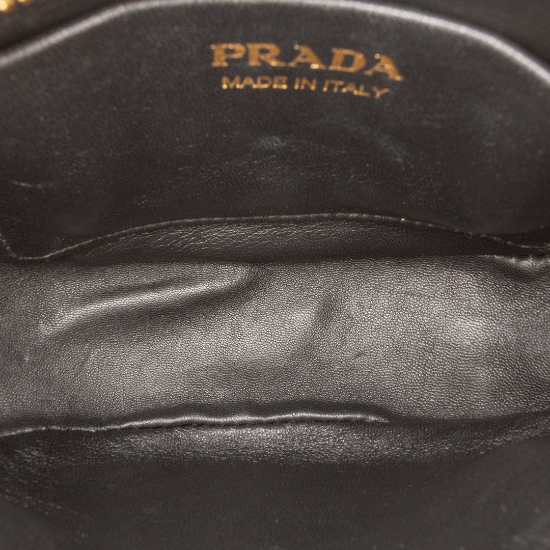 Prada Small Re Nylon et Cuir Arque Sac