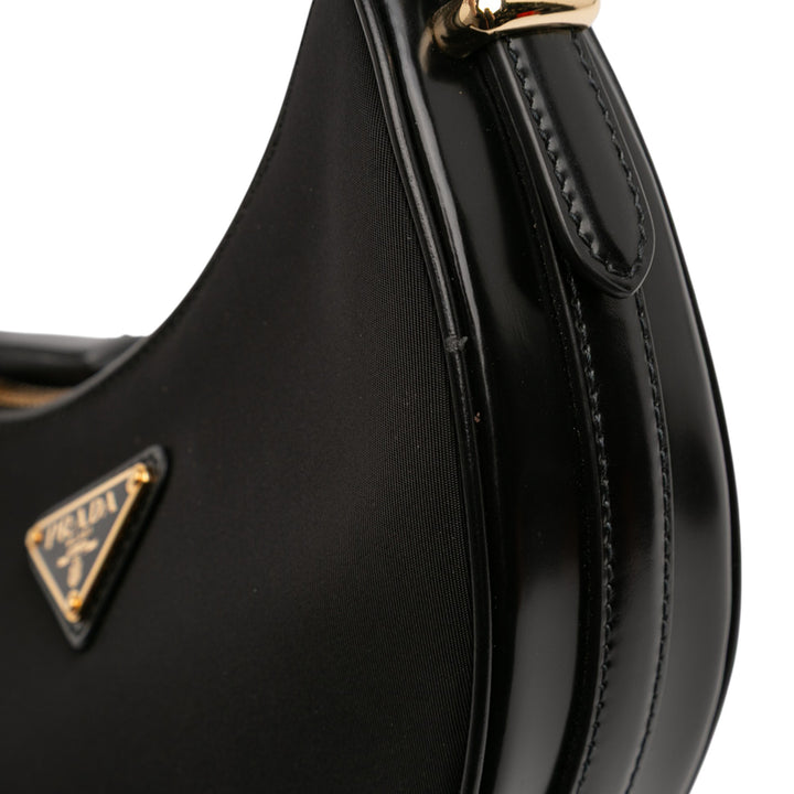 Prada Small Re Nylon et Cuir Arque Sac