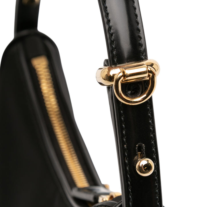 Prada Small Re Nylon et Cuir Arque Sac