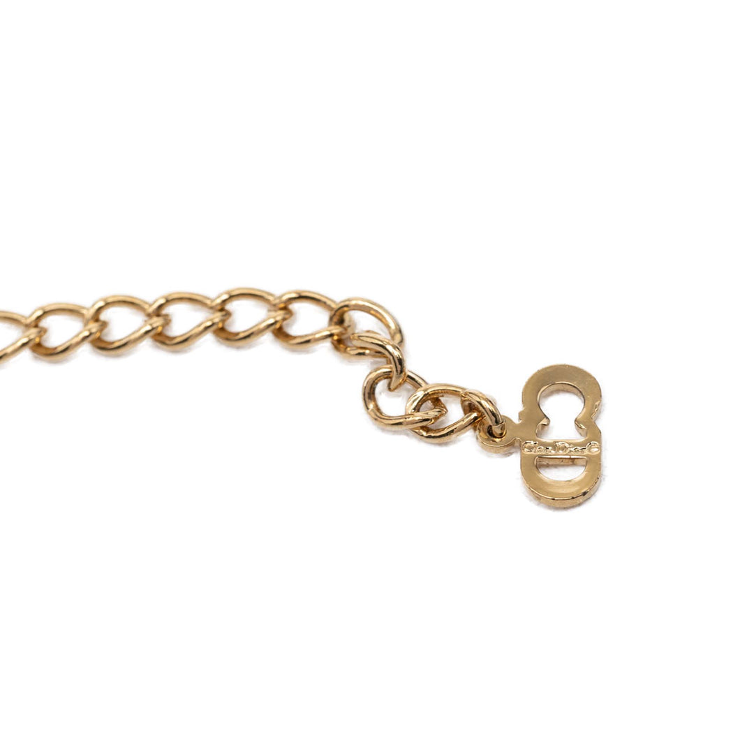 Dior plaqué Logo Pendant Collier