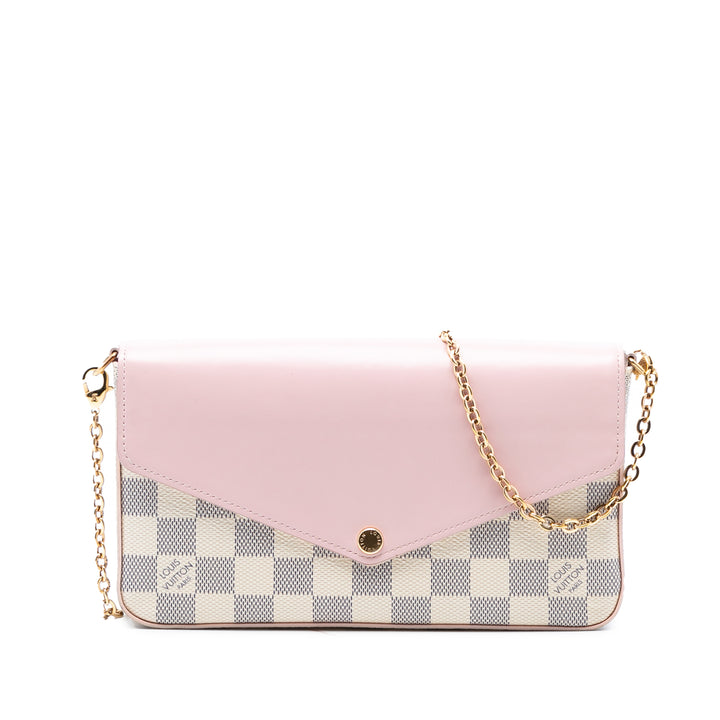 Louis Vuitton Damier Azur Cuir de veau Pochette Felicie