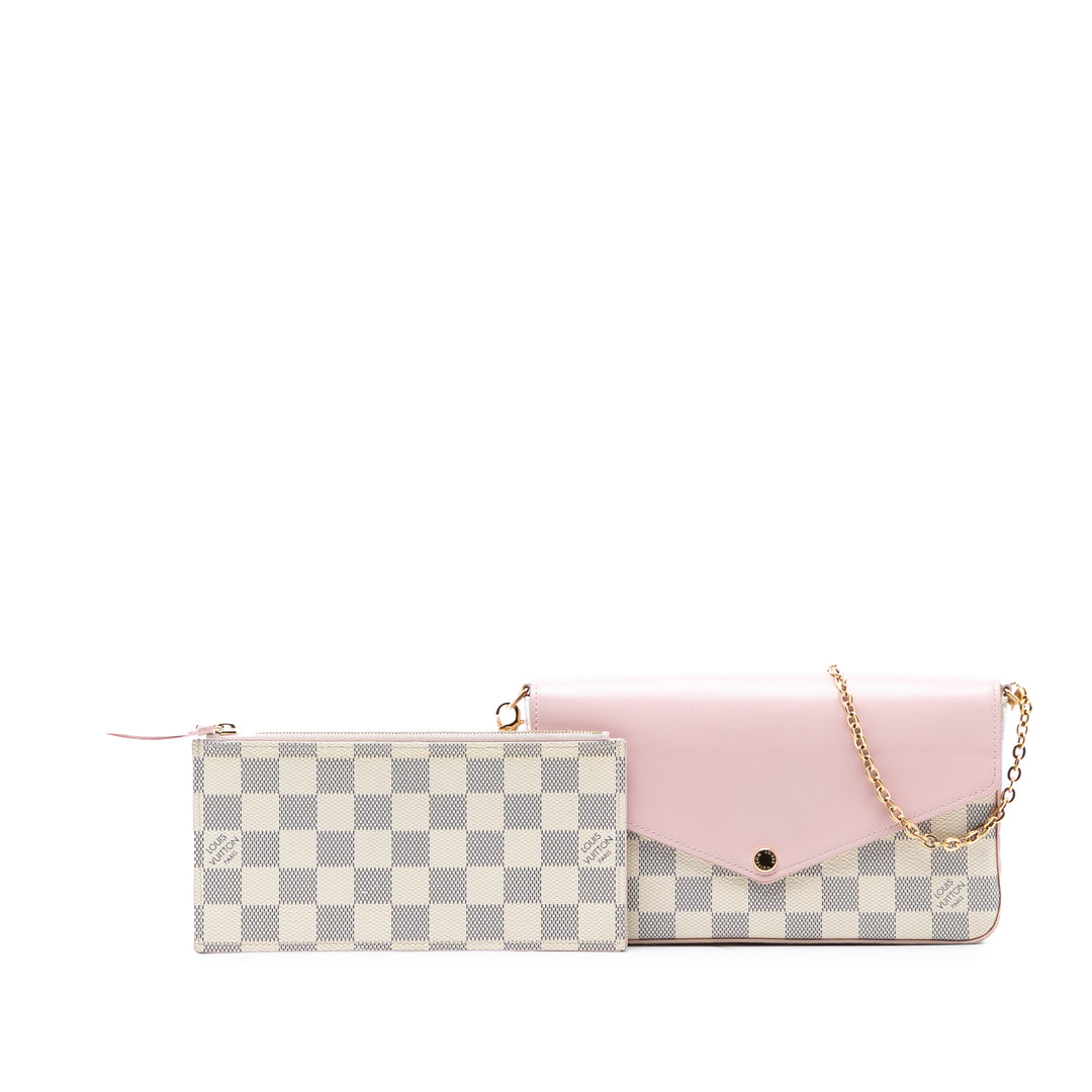 Louis Vuitton Damier Azur Cuir de veau Pochette Felicie
