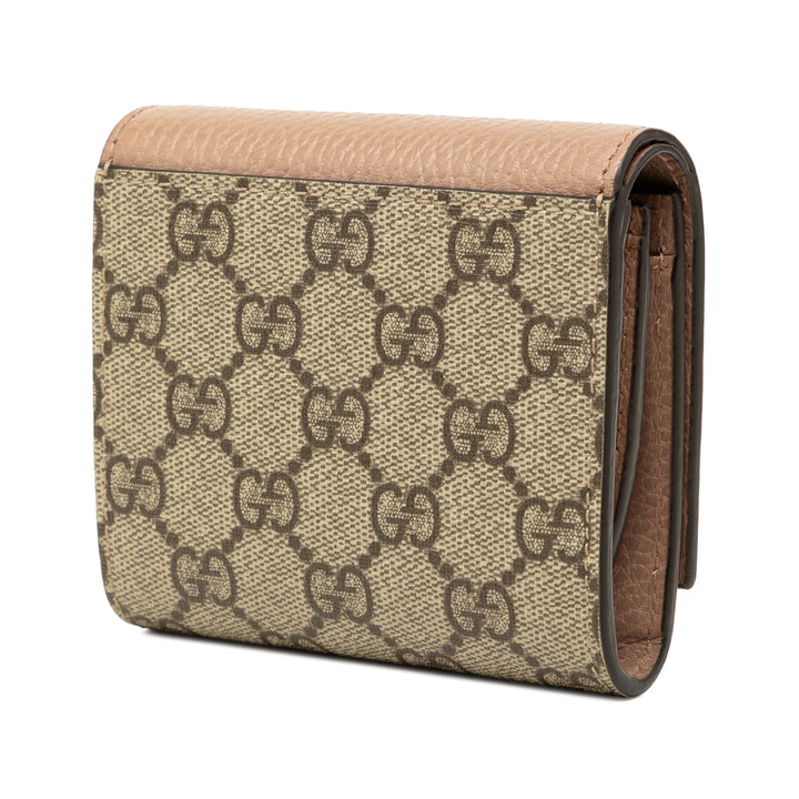 Gucci Bicolor GG Marmont Cuir de veau et GG Supreme Portefeuille