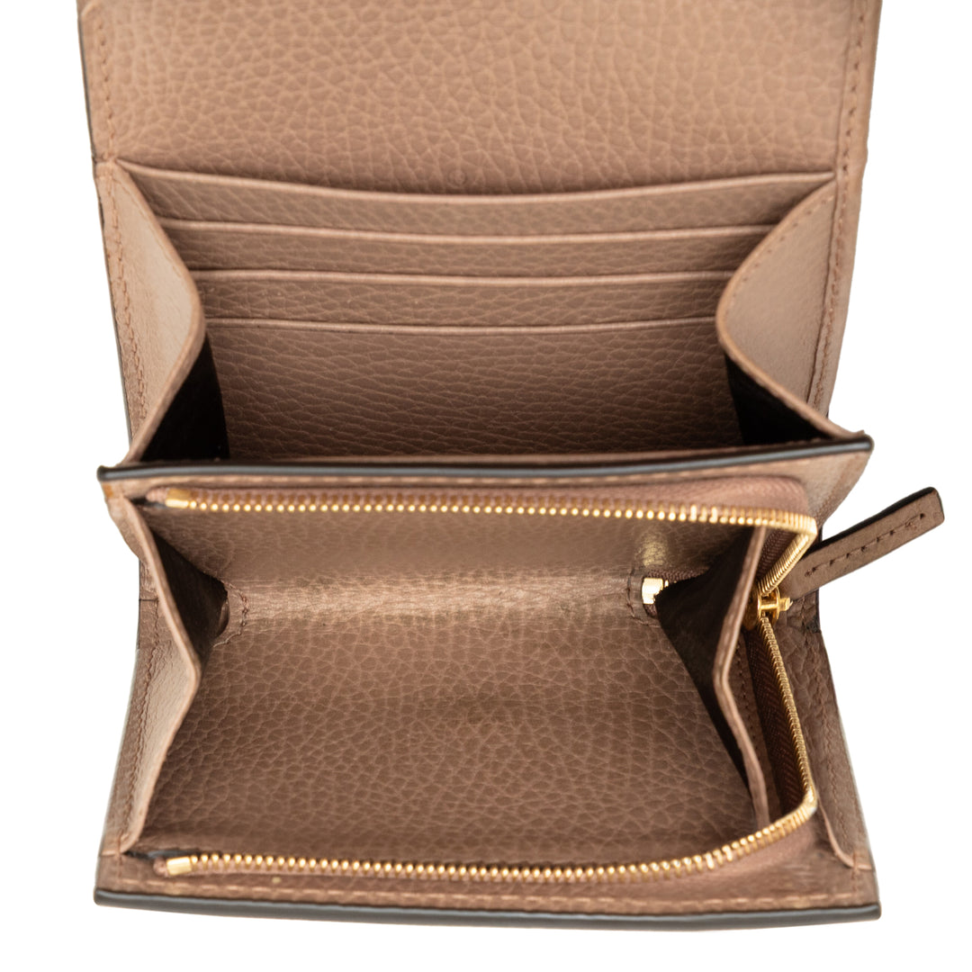 Gucci Bicolor GG Marmont Cuir de veau et GG Supreme Portefeuille