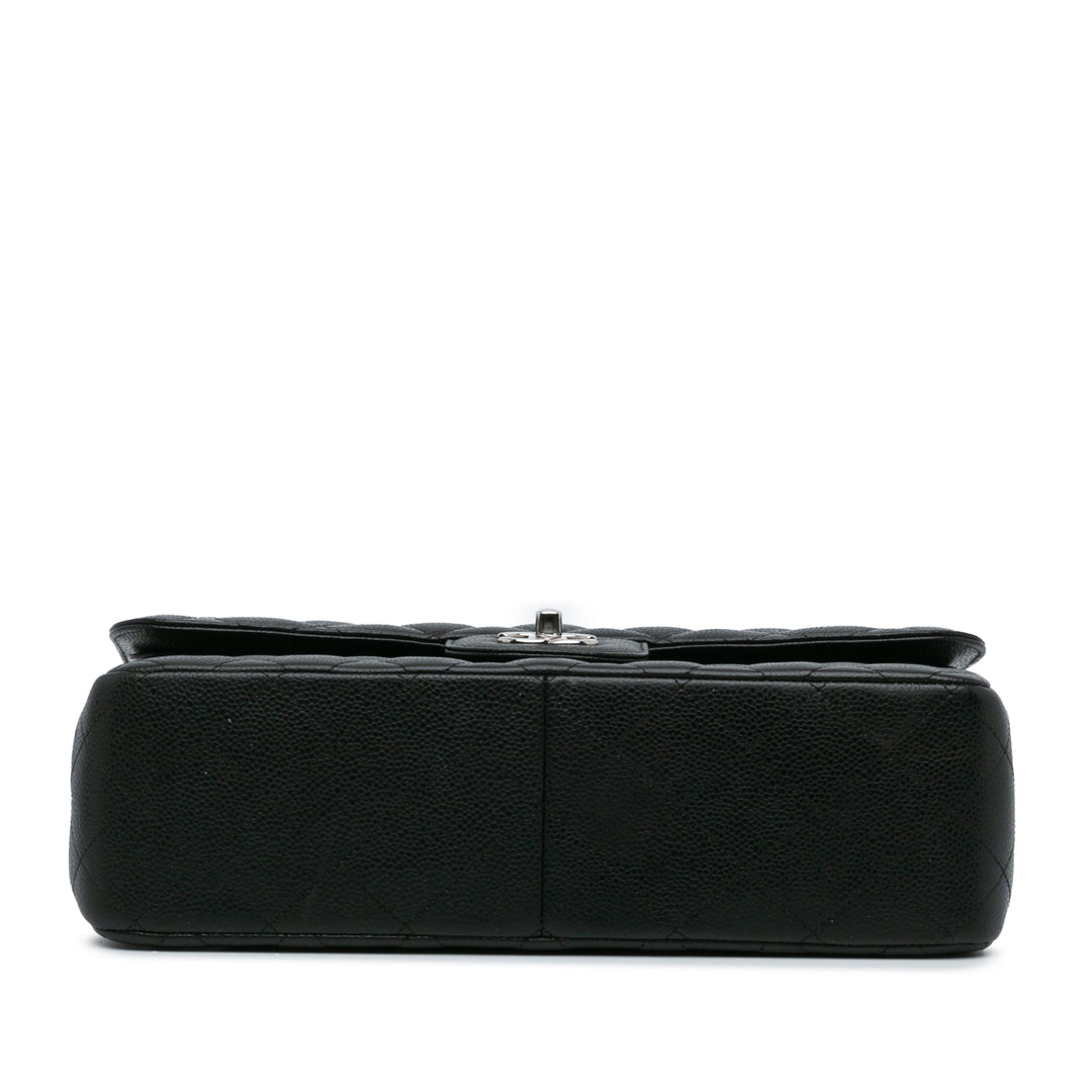 Jumbo Classic Caviar Double Flap Black - Gaby Paris