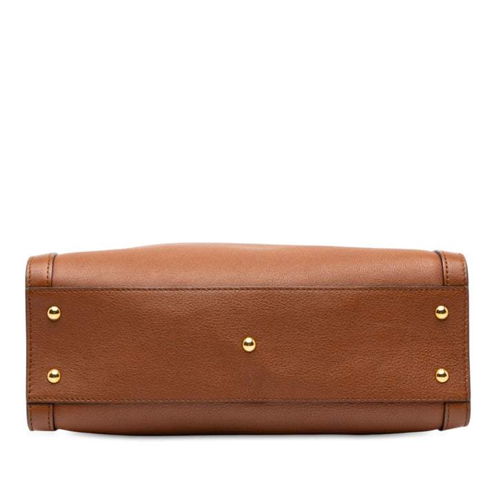Gucci Bamboo Diana Sac Moyen Cuir de veau Marron – vue 3 – GABY PARIS
