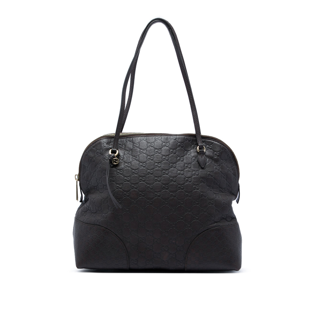 Guccissima Bree Dôme Cabas Moyen Marron