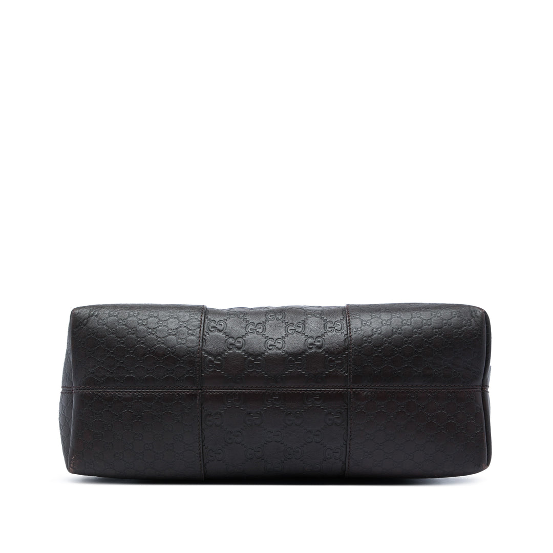 Guccissima Bree Dôme Cabas Moyen Marron