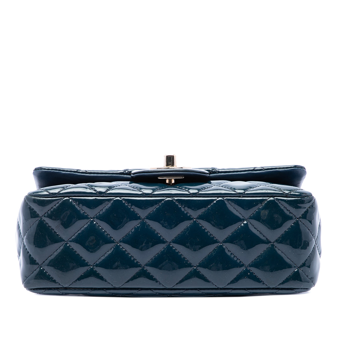 Chanel Classic Rectangulaire Rabat simple Mini Bleu