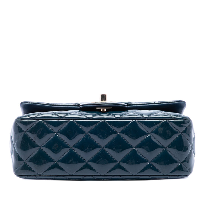 Chanel Classic Rectangulaire Rabat simple Mini Bleu