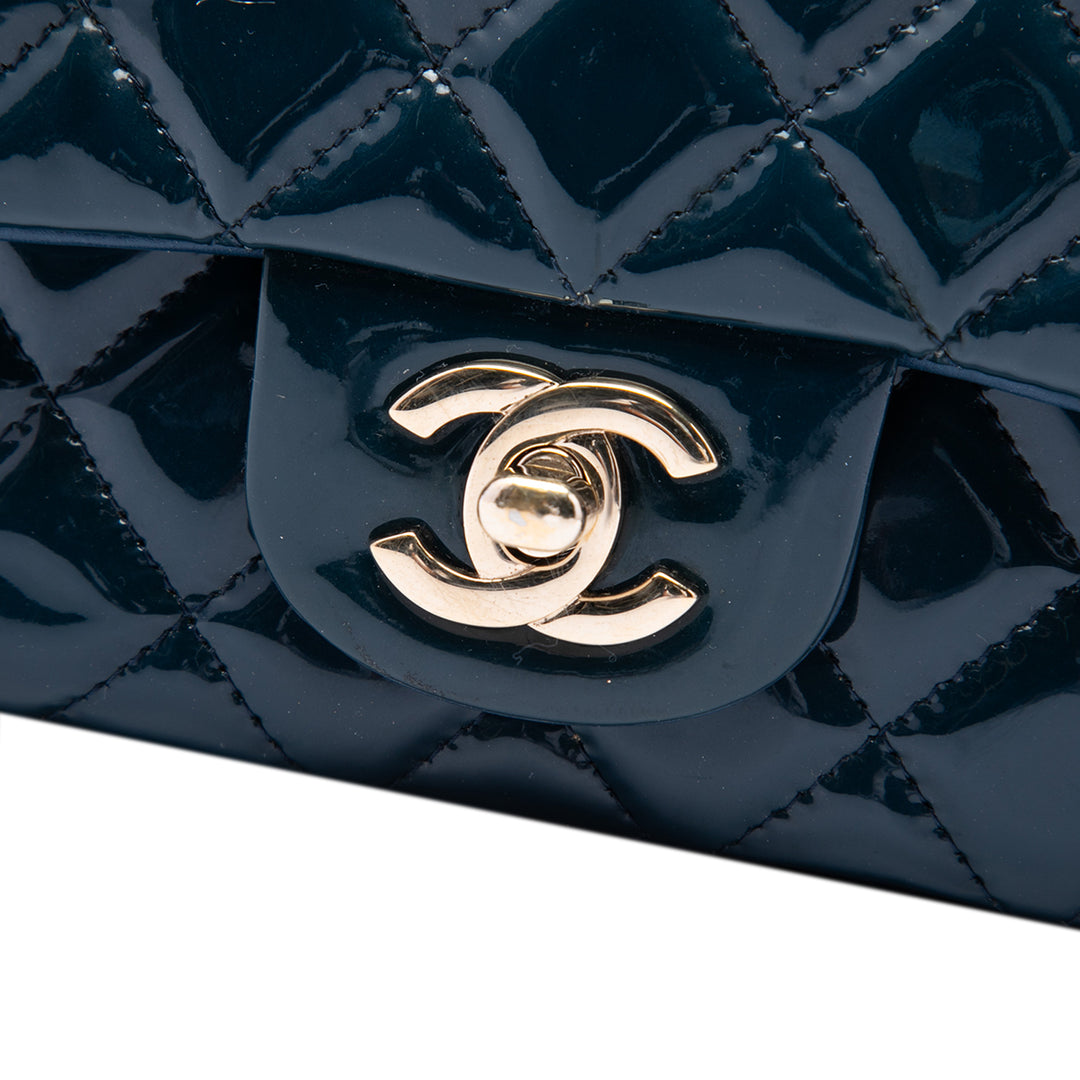 Chanel Classic Rectangulaire Rabat simple Mini Bleu