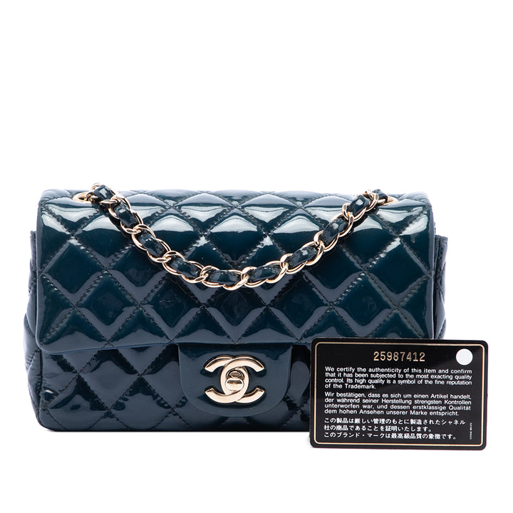 Chanel Classic Rectangulaire Rabat simple Mini Bleu
