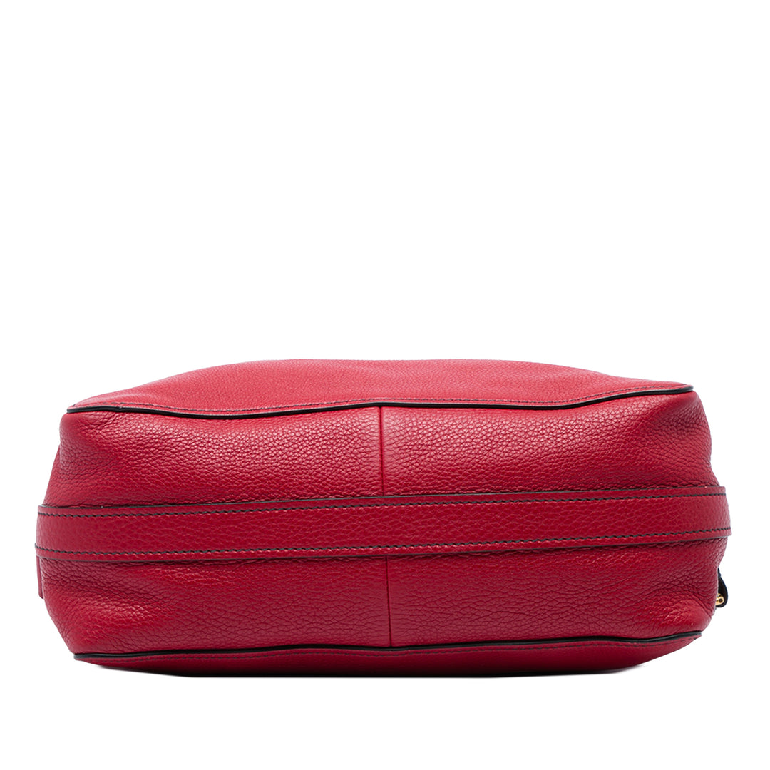 Dior grainé D Bee Cabas Moyen Cuir de veau grainé Rouge – vue 3 – GABY PARIS