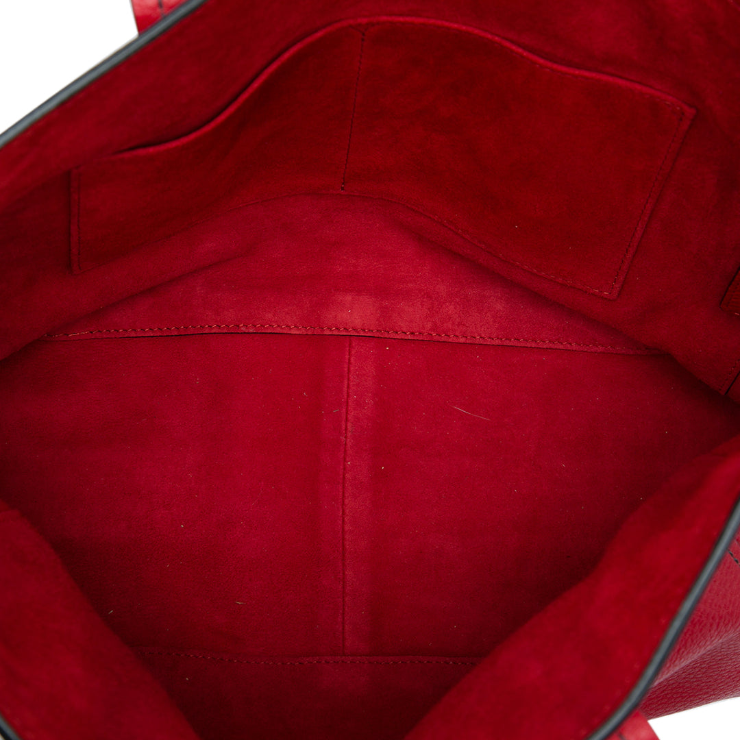 Dior grainé D Bee Cabas Moyen Cuir de veau grainé Rouge – vue 4 – GABY PARIS