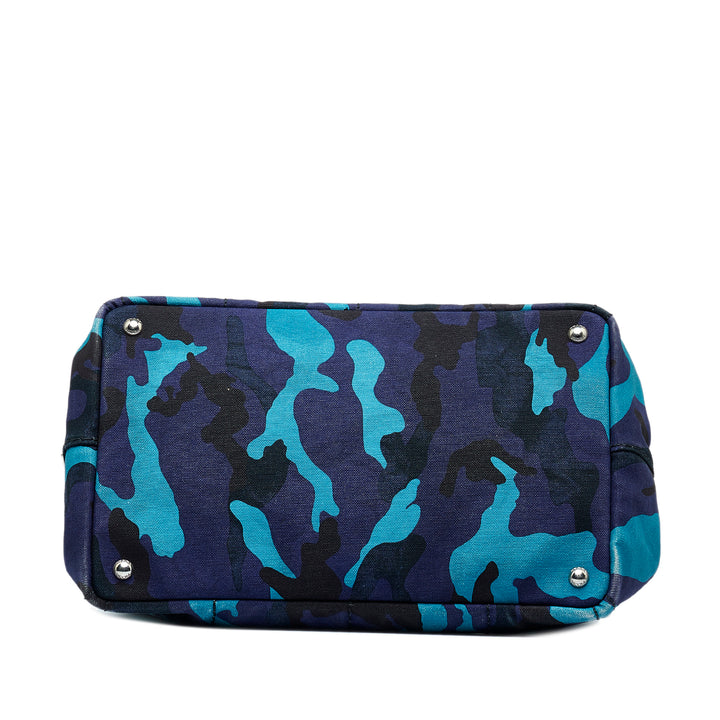 Medium Canapa Camouflage Tote Blue - Gaby Paris