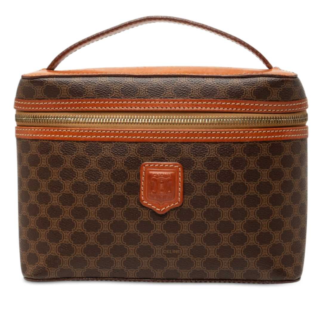 Celine Macadam Vanity Toile enduite Marron – vue principale – GABY PARIS