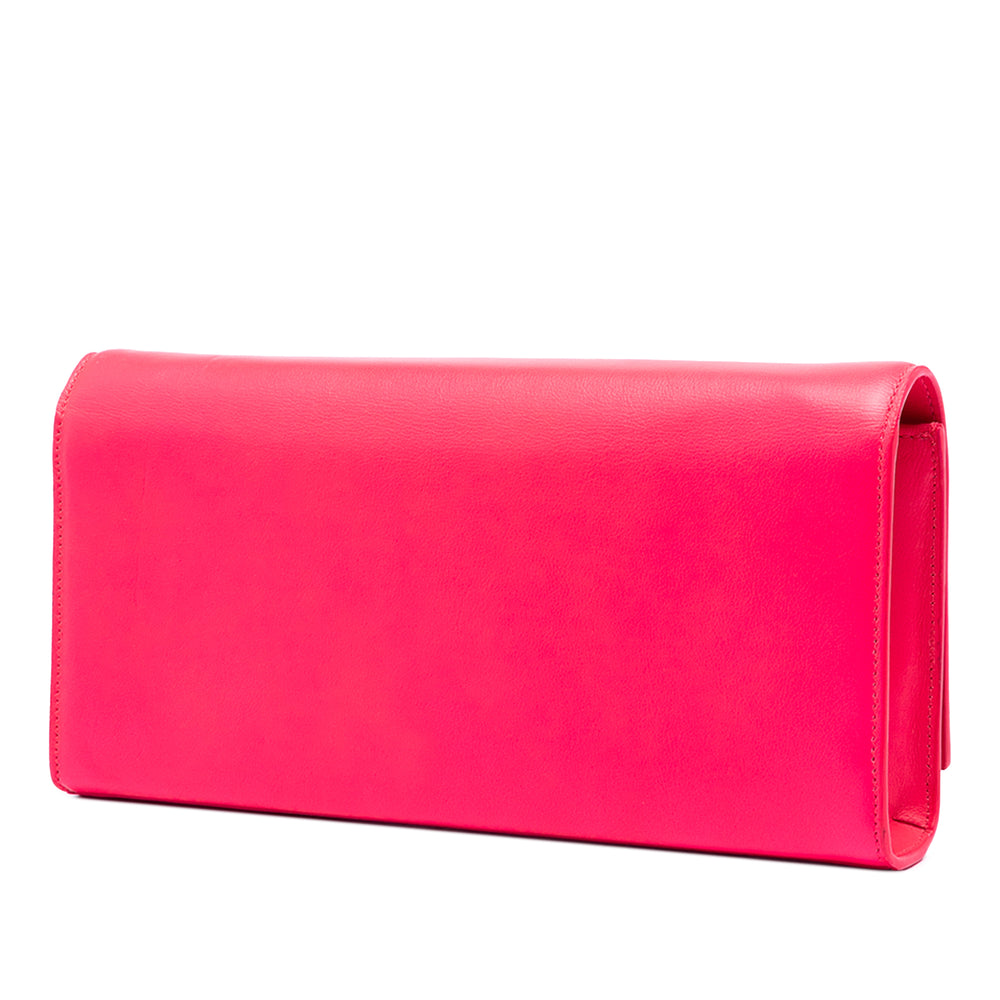 Saint Laurent Cassandre Pochette Cuir de veau lisse Rose – vue 2 – GABY PARIS