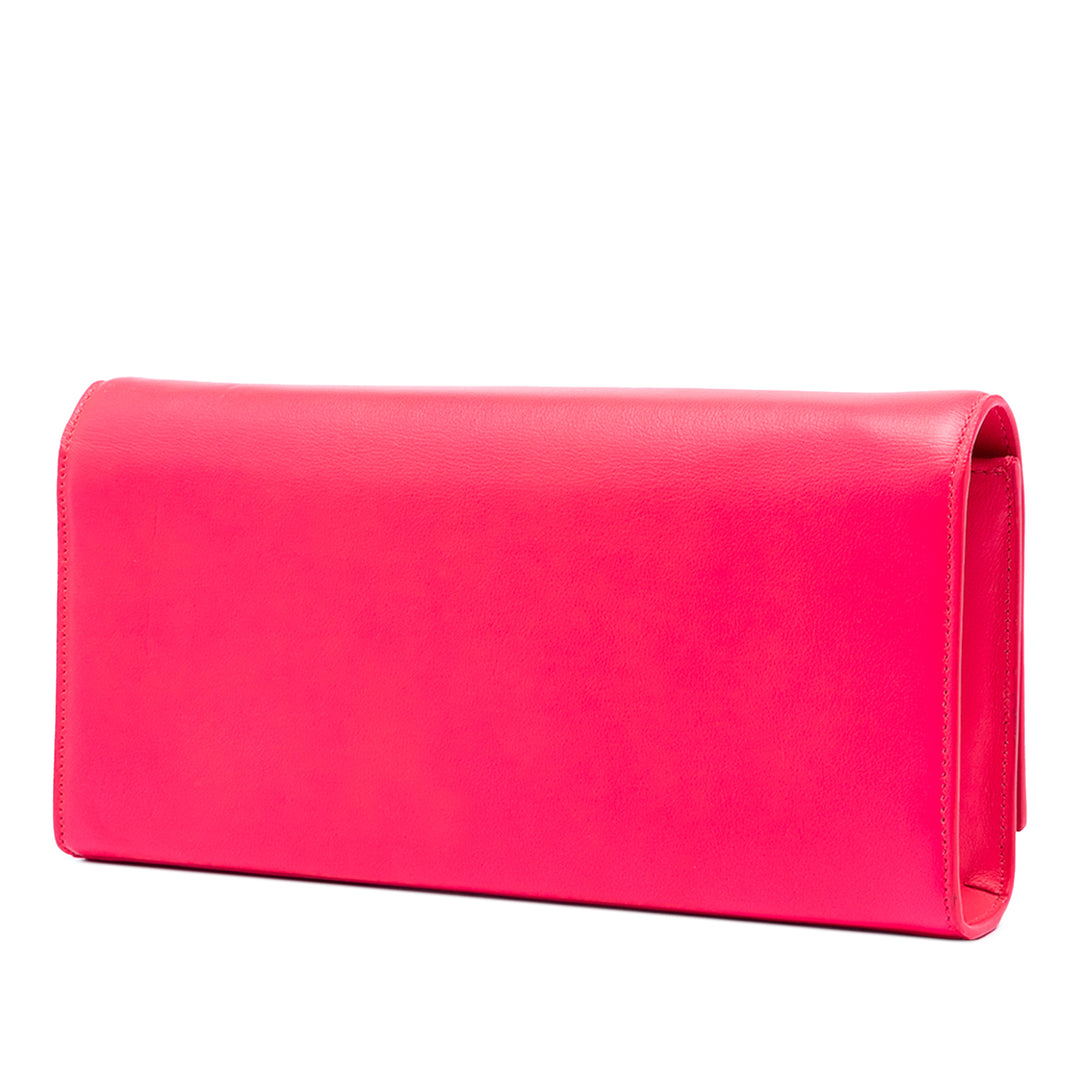 Saint Laurent Cassandre Pochette Cuir de veau lisse Rose – vue 2 – GABY PARIS
