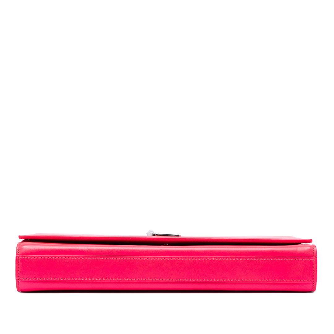 Saint Laurent Cassandre Pochette Cuir de veau lisse Rose – vue 3 – GABY PARIS