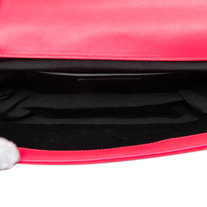 Saint Laurent Cassandre Pochette Cuir de veau lisse Rose – vue 4 – GABY PARIS