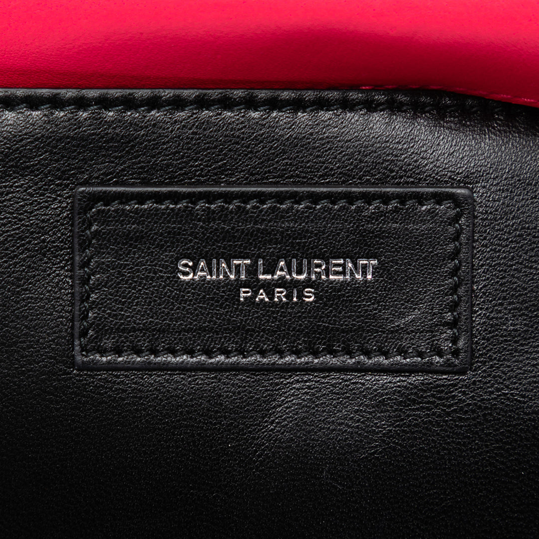 Saint Laurent Cassandre Pochette Cuir de veau lisse Rose – vue 5 – GABY PARIS
