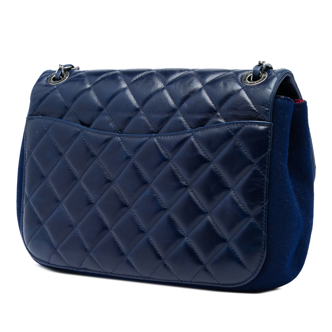 Chanel Sac bandoulière CC Matelassé et Cuir d'agneau Bleu – vue 2 – GABY PARIS