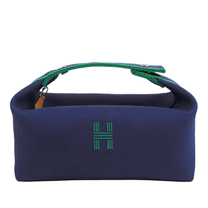 Hermès Small Toile Bride A Brac Étui Bleu – GABY PARIS Authentique