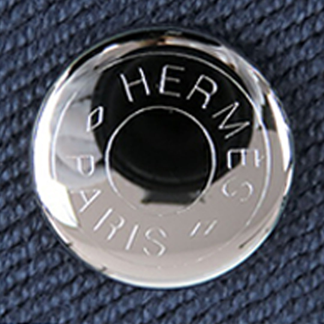 Hermès Small Toile Bride A Brac Étui Bleu – GABY PARIS Authentique