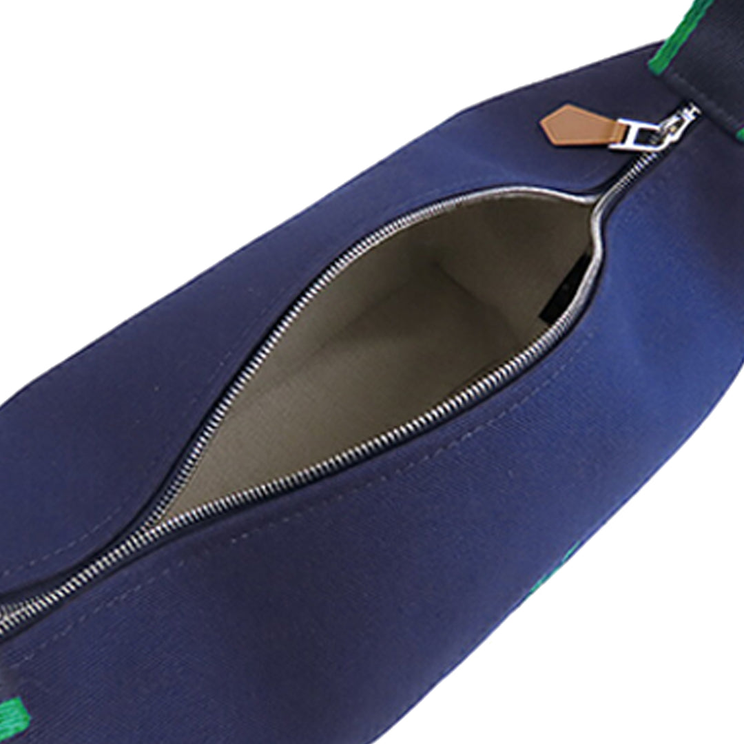 Hermès Small Toile Bride A Brac Étui Bleu – GABY PARIS Authentique