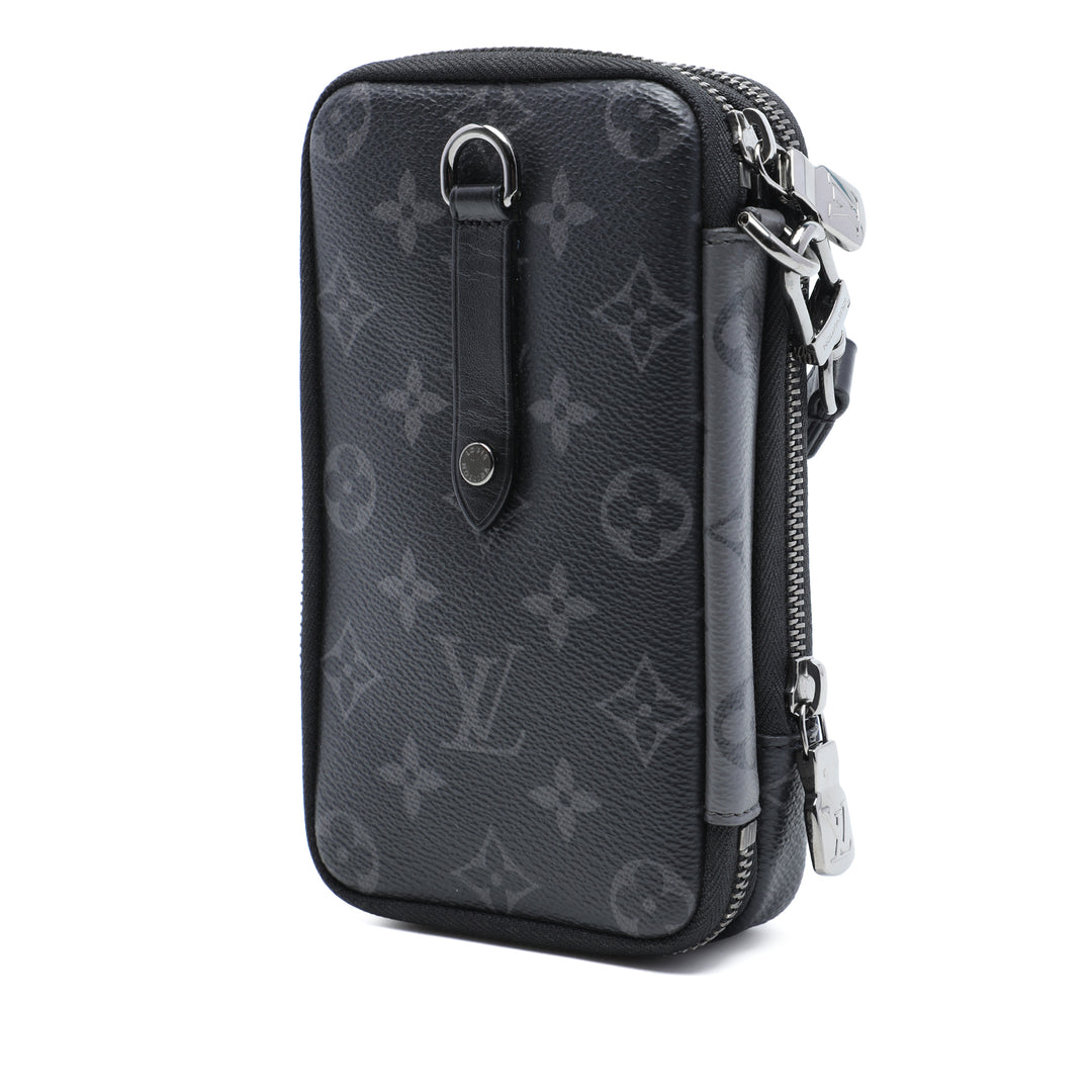 Reverse Double Phone Pochette Monogram Eclipse Noir