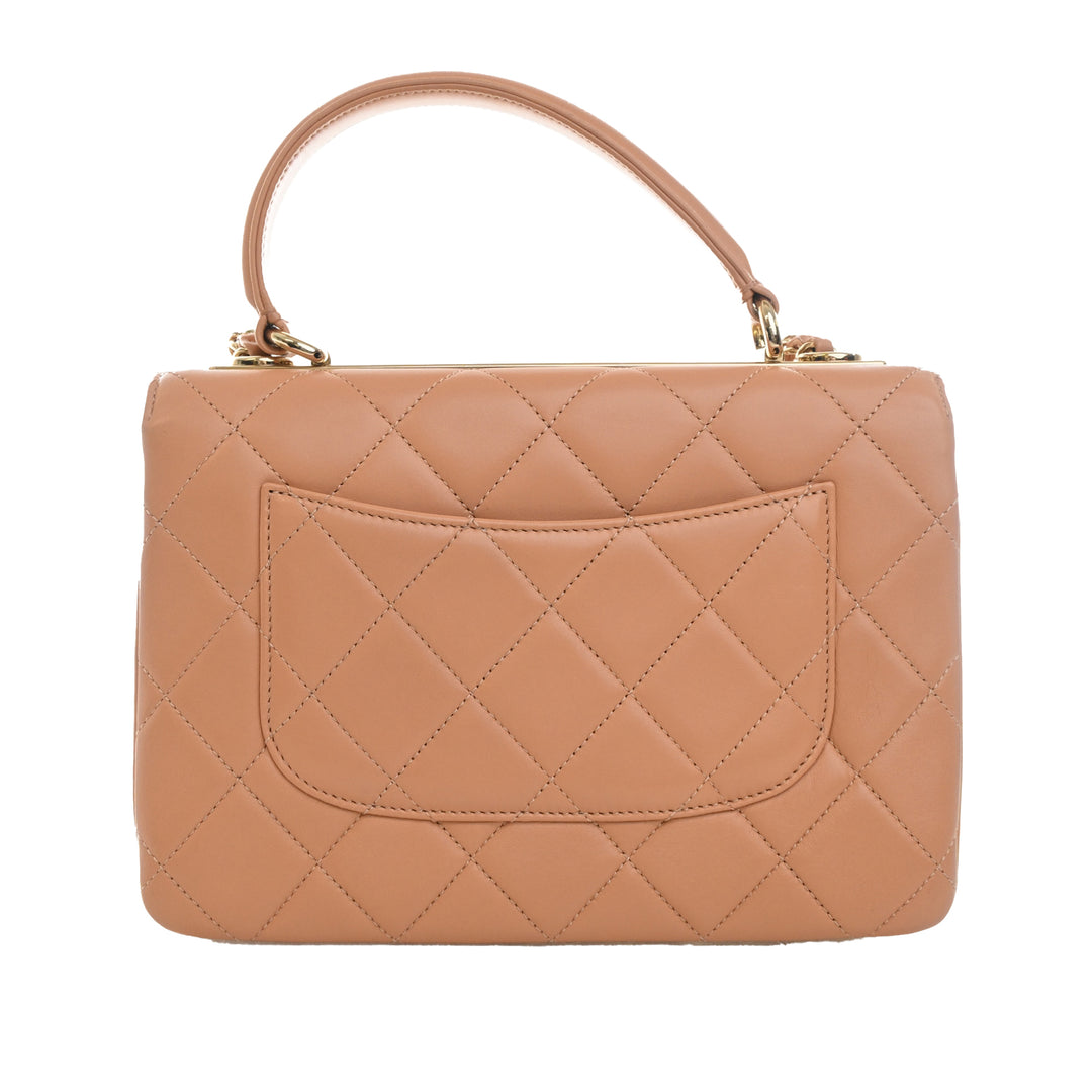 Matelassé Trendy CC à rabat Petit Cuir d'agneau Beige