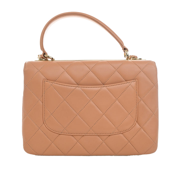 Matelassé Trendy CC à rabat Petit Cuir d'agneau Beige
