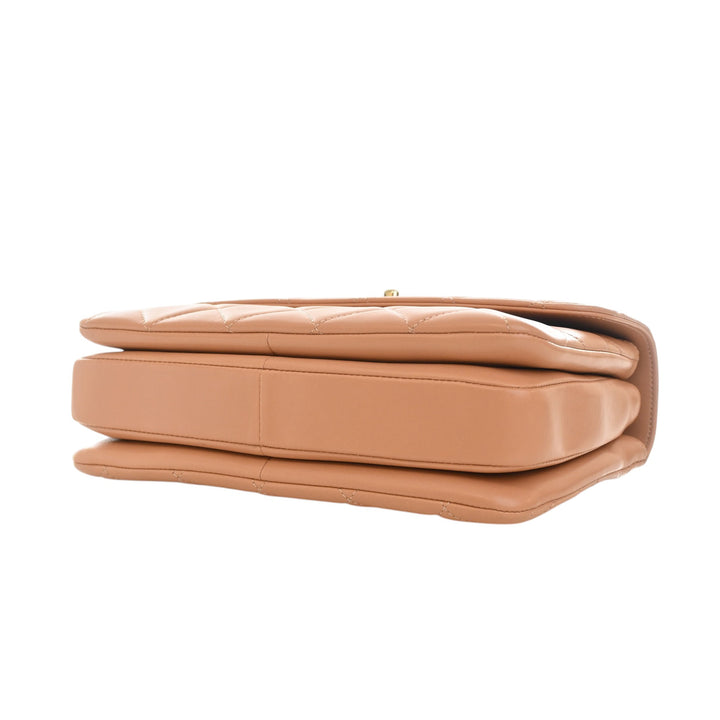 Matelassé Trendy CC à rabat Petit Cuir d'agneau Beige