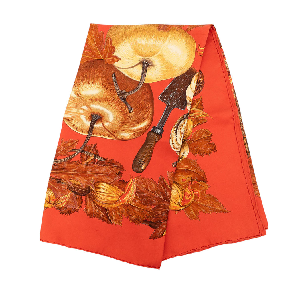 Hermès Citrouilles et Coloquintes Soie Foulard 90