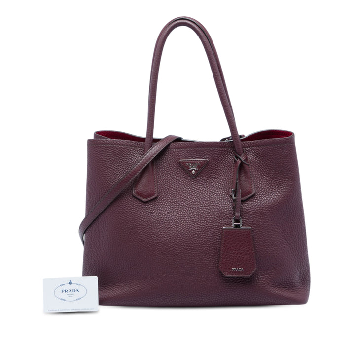Prada Vitello Daino Double Handle Cabas