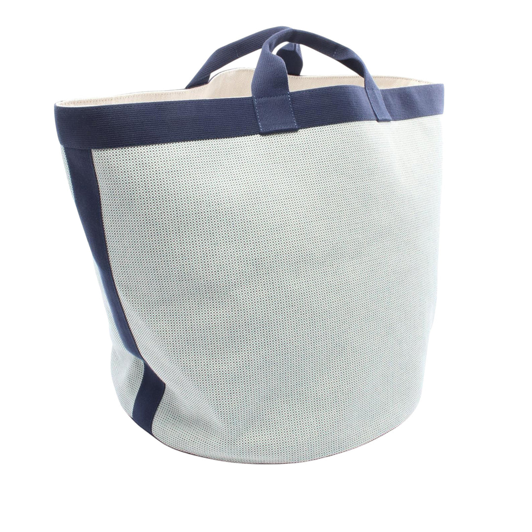 Hermès Toile Basket Cabas Bleu