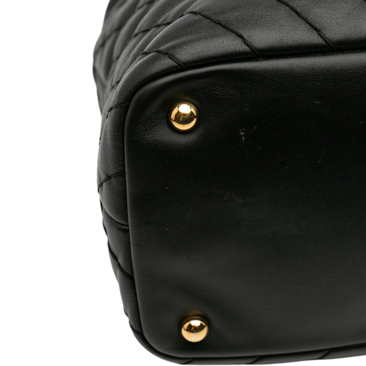 Chanel Large Chevron Cuir de veau Surpique Cabas Noir – GABY PARIS Authentique