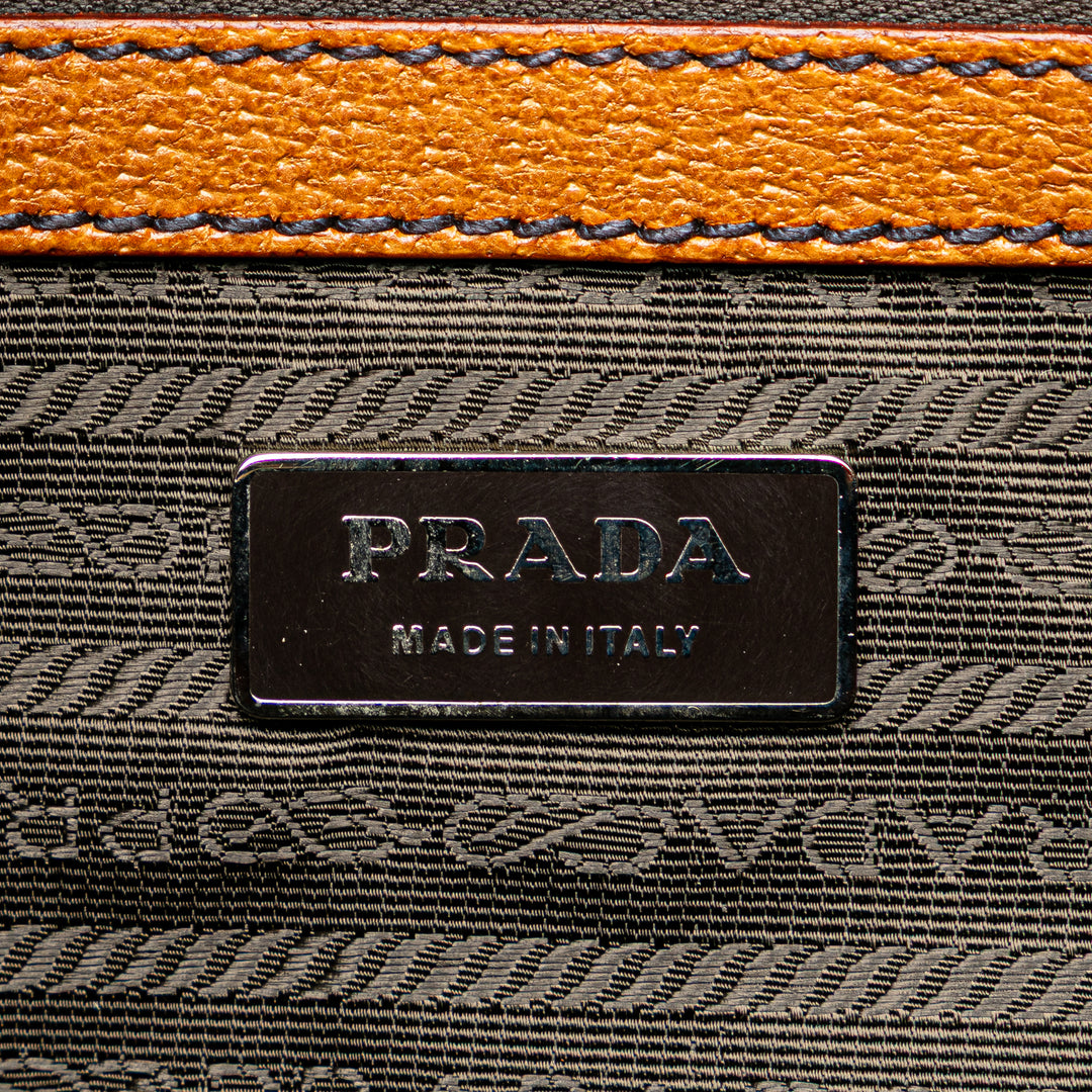 Cinghiale Trimmed Canvas Canapa Travel Bag Brown - Gaby Paris